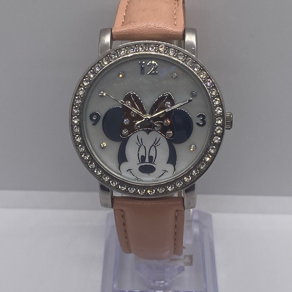 Disney Women's Minnie Mouse Watch - Pink and Silver